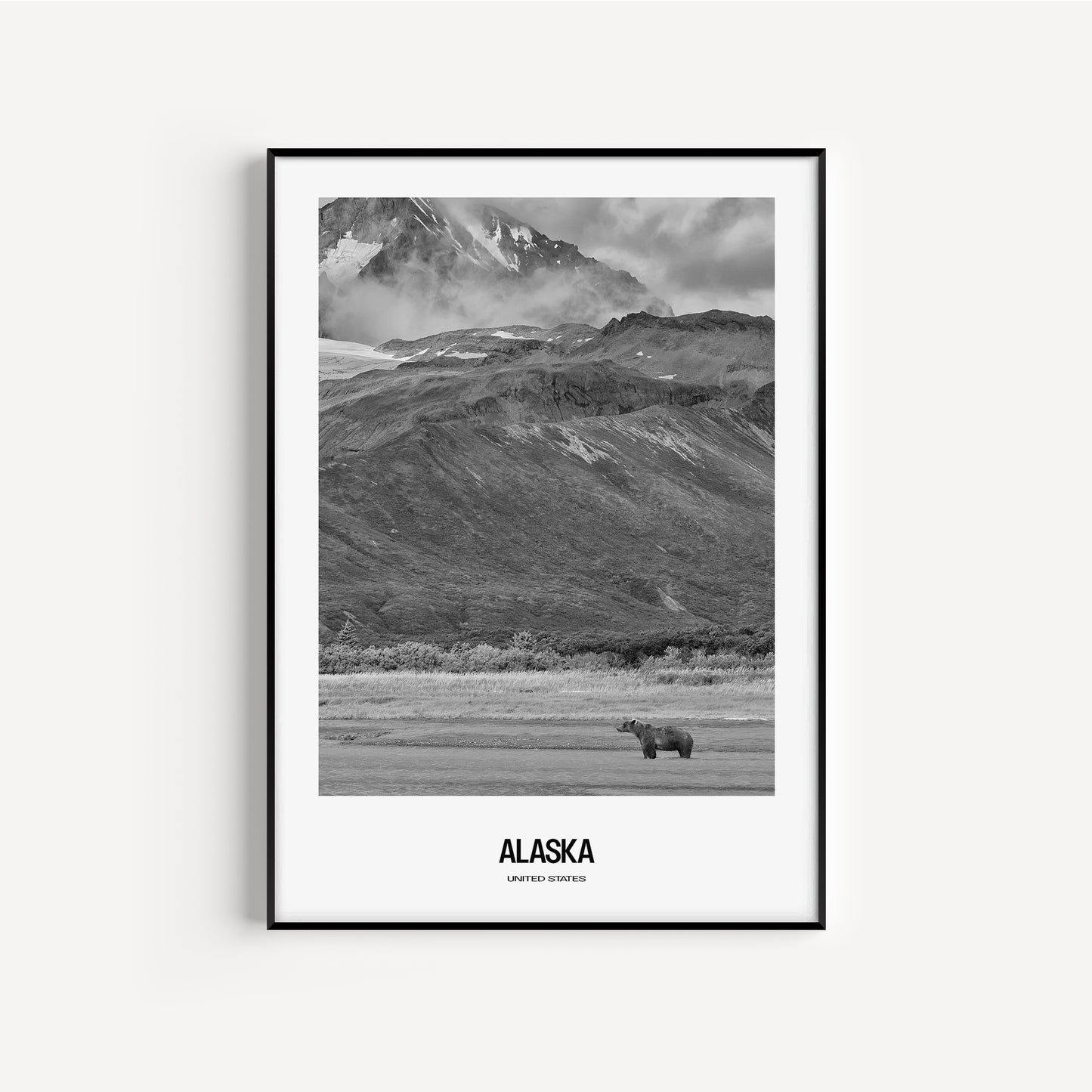 Alaska B&W State Portrait #2