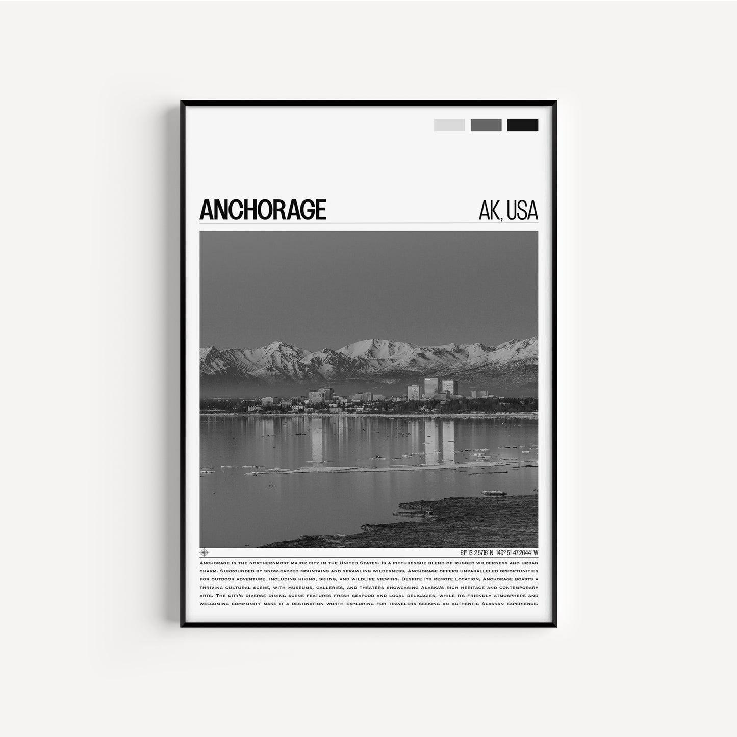 Anchorage B&W Poster #2