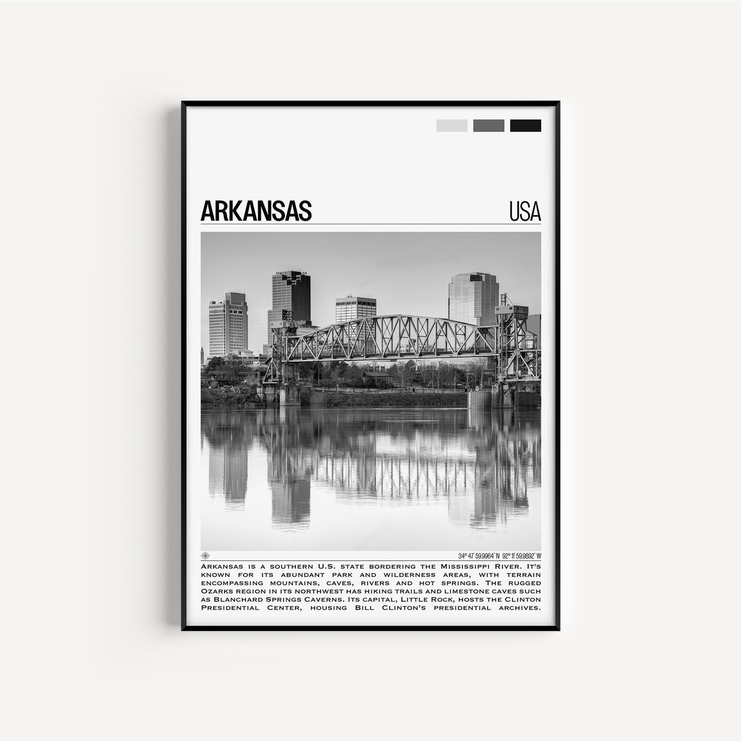 Arkansas B&W Poster #1