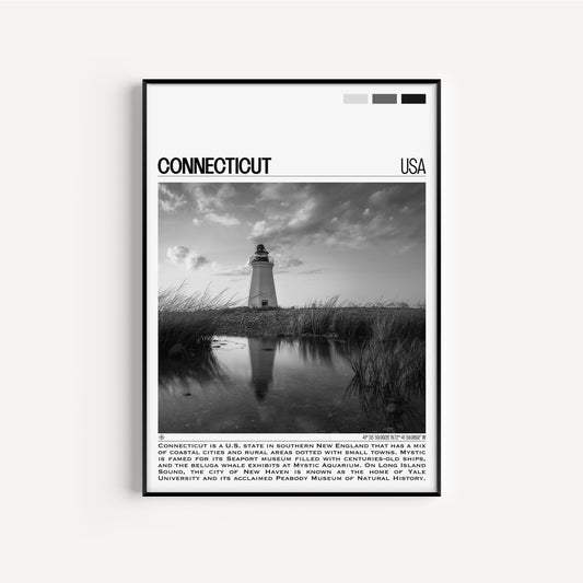 Connecticut B&W Poster #1