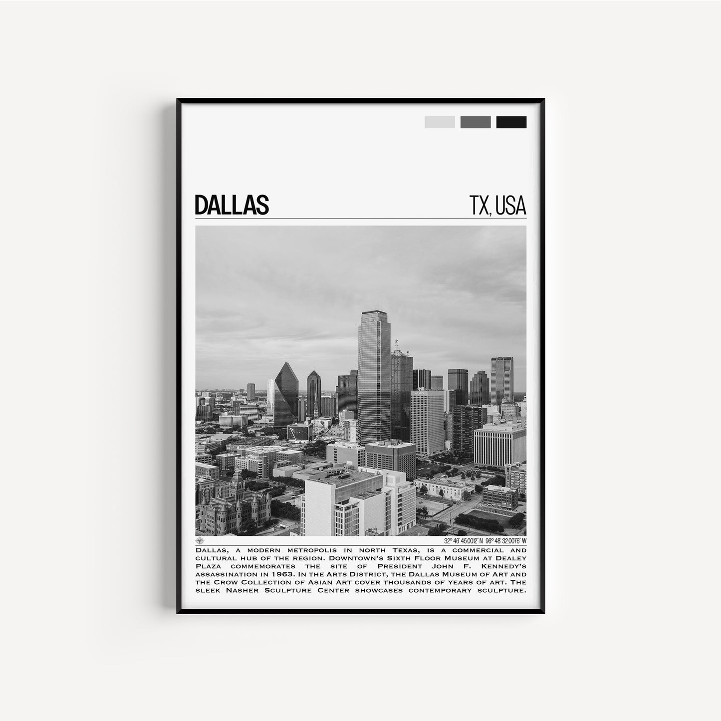 Dallas B&W Poster #1