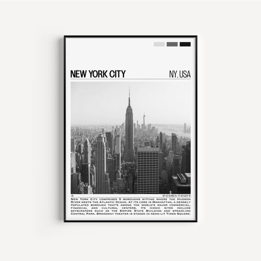 New York City B&W Poster #1