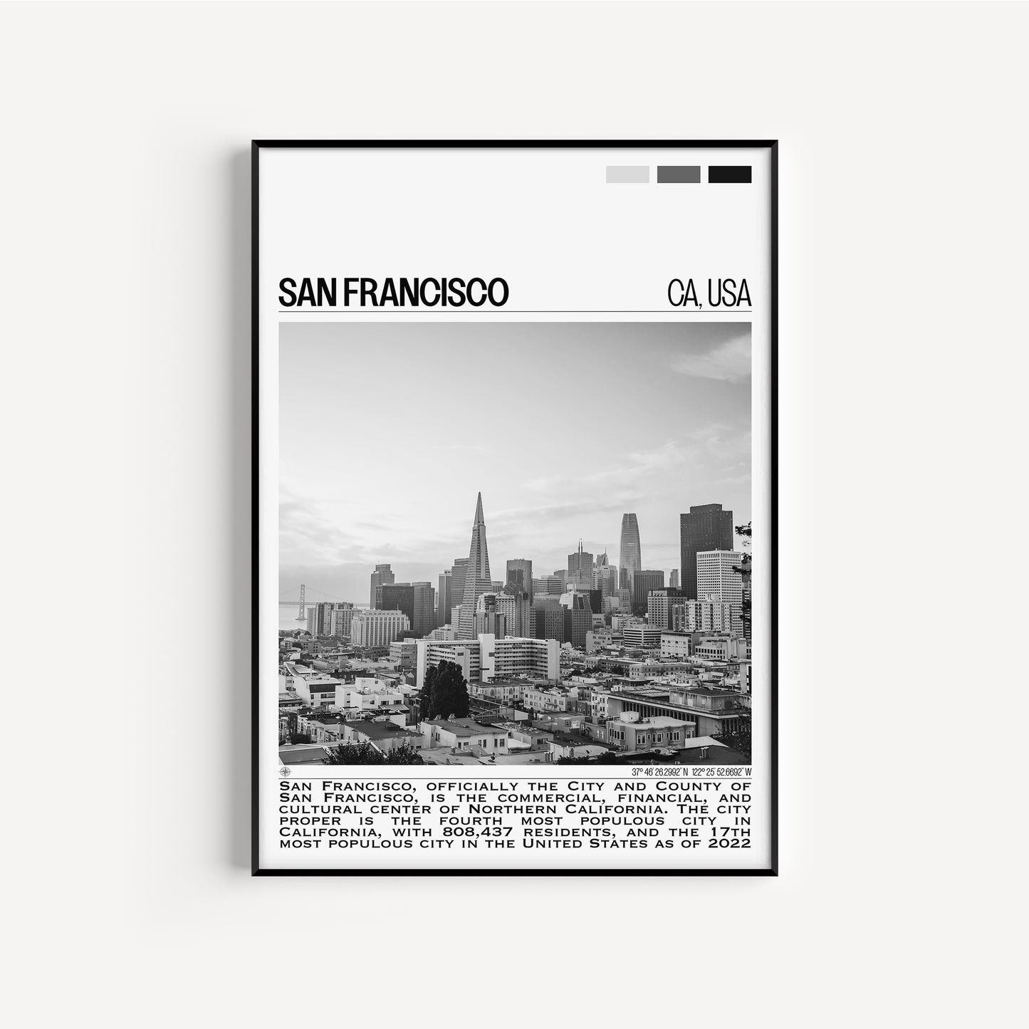 San Francisco B&W Poster #2