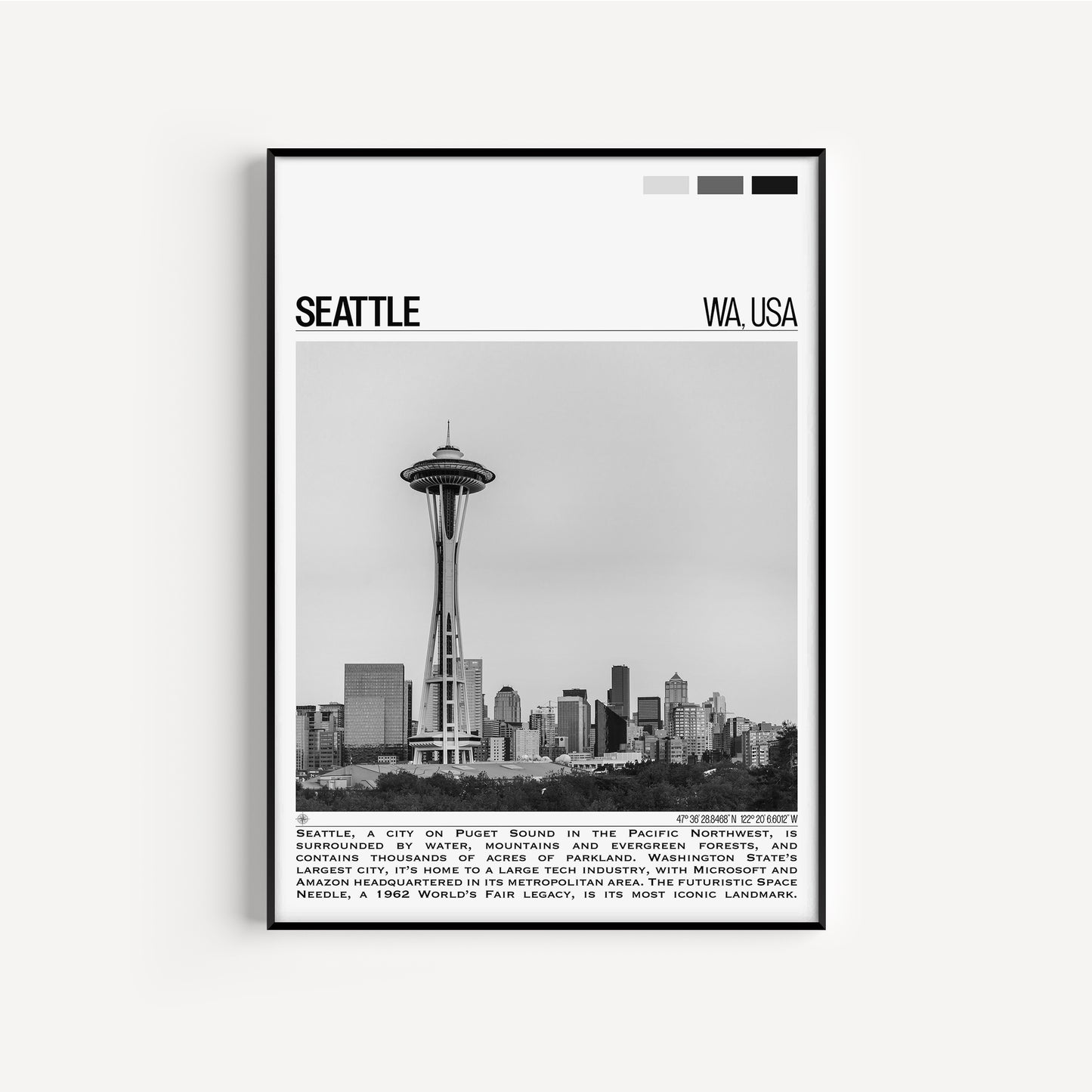 Seattle B&W Poster #2